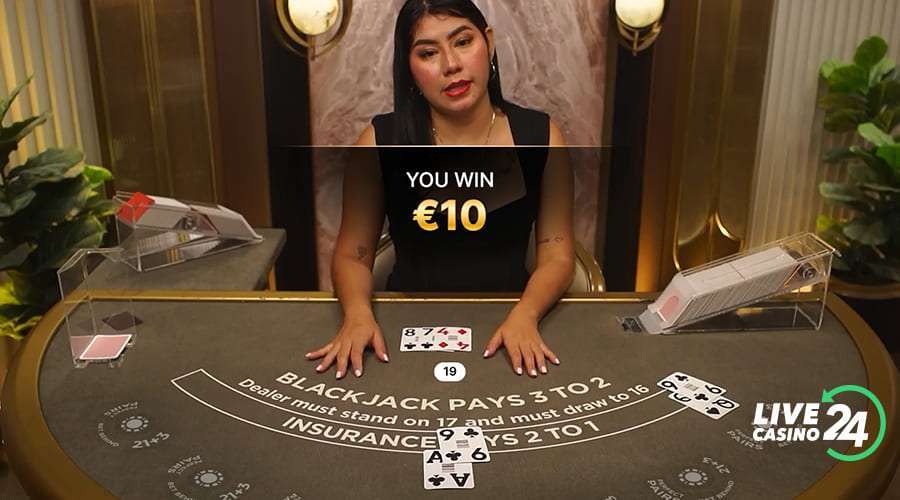 Fourth step in playing Blackjack Live by Evolution