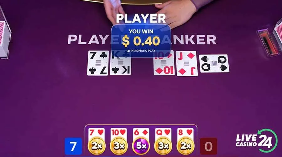 Fifth step in playing Amazing Baccarat live casino game